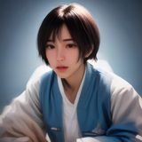 正品蓝导航技术主理人陈博的工作照，正在调试内容检测系统代码，多块屏幕显示不同数据面板